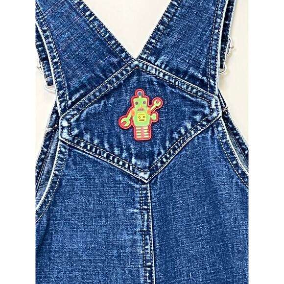 Vintage 1999 Gymboree Blue Jean Overalls Robot 3T - Picture 3 of 10